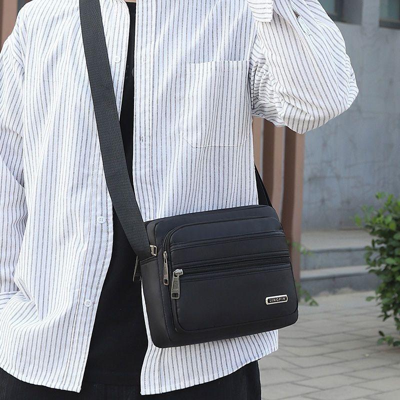 [Six zipper bags] Multi-layer small bags, men's bags, messenger bags, business bags, wallets, men's waterproof shoulder bags