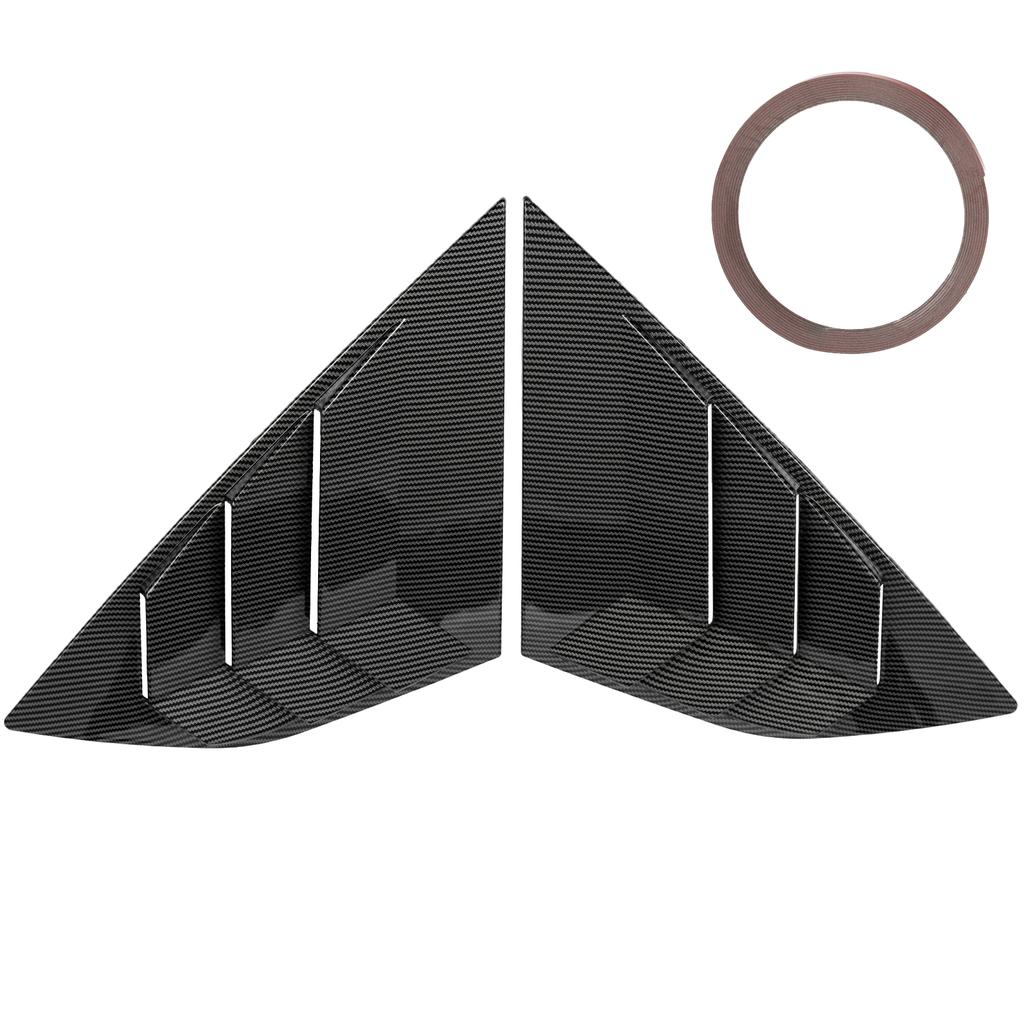 2pcs For Ford Focus ST RS MK3 2012-2018 Hatchback Rear Window Louvers Car Blinds Side Tuyere Louvers Vent ABS Accessories Style