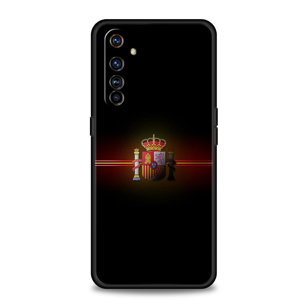spain flag Phone Case For Realme 12 11 10 9 8 5G 7 6 GT5 GT3 GT2 Pro Plus C21 C11 C25 C35 GT Neo 2 3 3T 5 Soft Cover