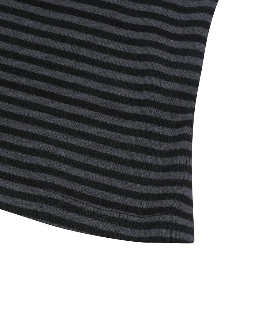 Mucent Emma V-Neck Striped Short Sleeve Tee