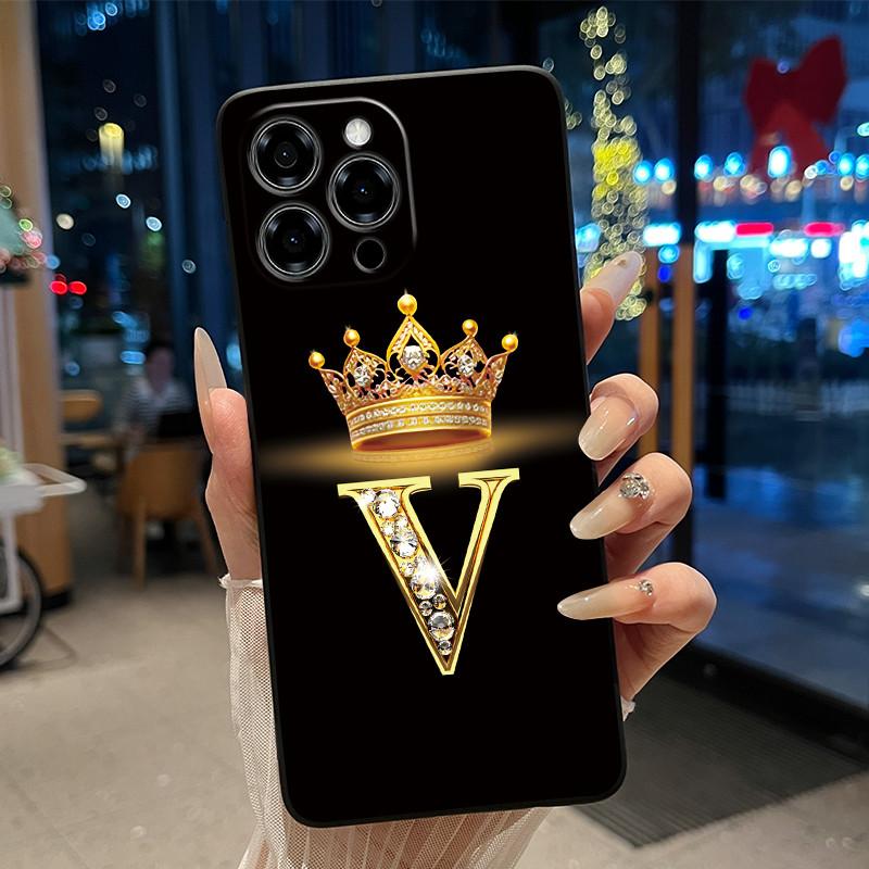 Glitter Crown Lucky Letter Pattern Shockproof Couple Phone Case For Doogee Note 58 58 Pro Casing Soft Silicone Black Cover