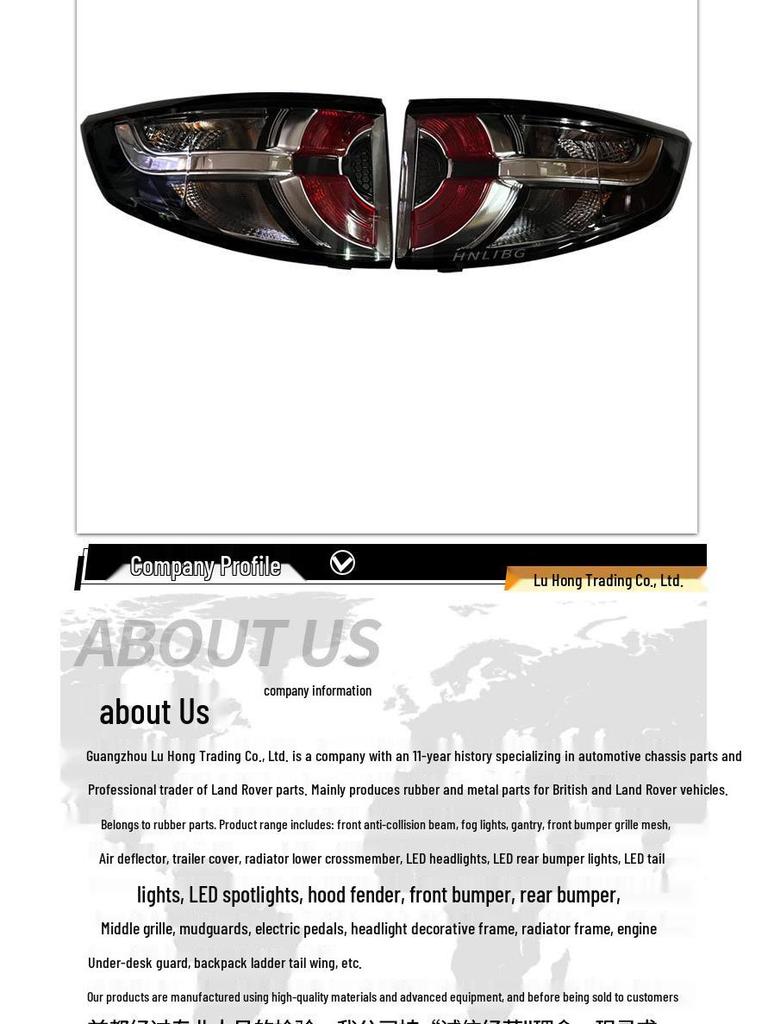 Compatible with Land Rover Discovery Sport Taillights & Rear Cornering Lights (Low-Spec Models: LR079573, LR079577, LR079006).