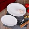 14-inch White Ceramic Oval Fish Plate