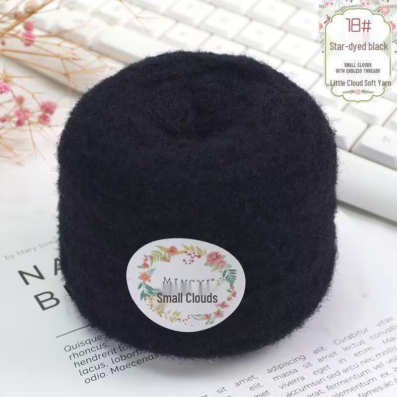 6-Strand Mousse Cloud Soft Scarf Hat Crochet Kit - Handmade Snow-Step DIY Milk Waffle Stitch Yarn