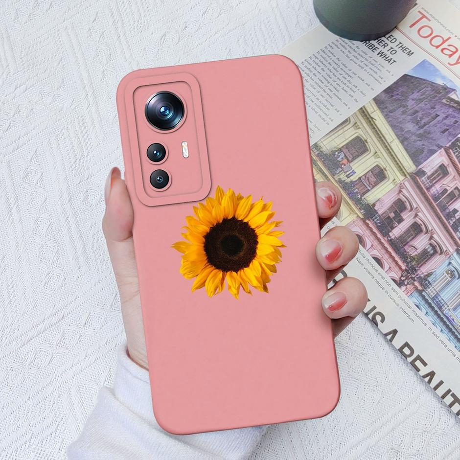 For Xiaomi 12T Case Hot New Design Cute Cat Butterfly Cartoons Matte Liquid Silicone Shell For Xiaomi 12T Pro Ultrathin Fundas