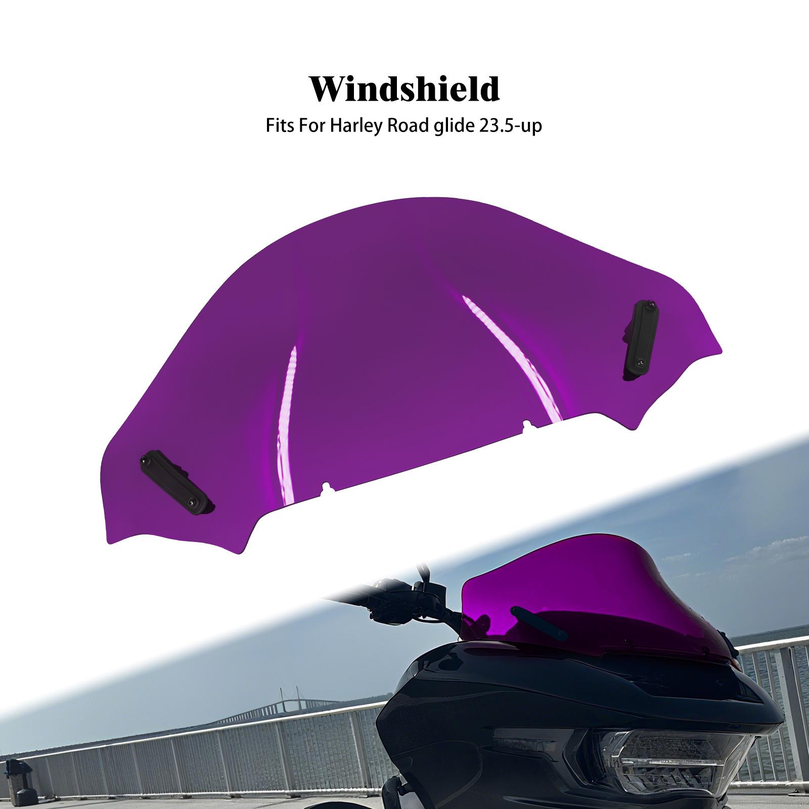 

Motorcycle Windshield Wind Deflectors Fairing Windscreen For Harley Touring Road Glide FLTRXSE FLTRX 2023-2025 FLTRXSTSE CVO Purple Windshield