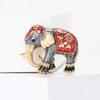 Hot Sale Retro Alloy Enamel Elephant Brooch Delicate Cartoon Men'S And Women'S Suit Cardigan Corsage Ornament Pin
