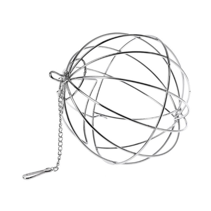 

Круглая кормушка из нержавеющей стали Автоматическая подача Подвесной шар для сена Морская свинка Хомяк Крыса Кролик Игрушка для питомца without packaging