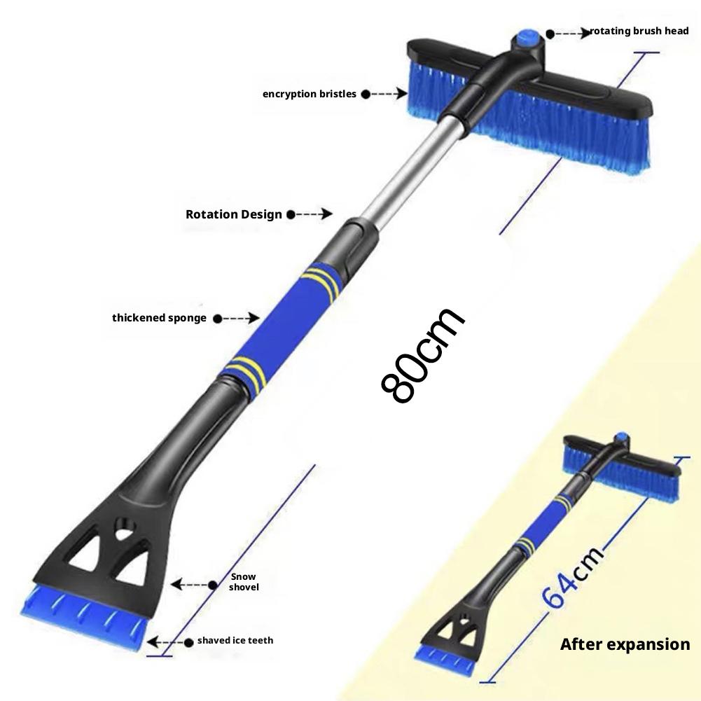 

Extendable Car Snow Shovel Ice Scraper Car Windshield Cleaner Brush Winter Snow Shovel Ice Removal Scraper Auto Cleaning Tool синий