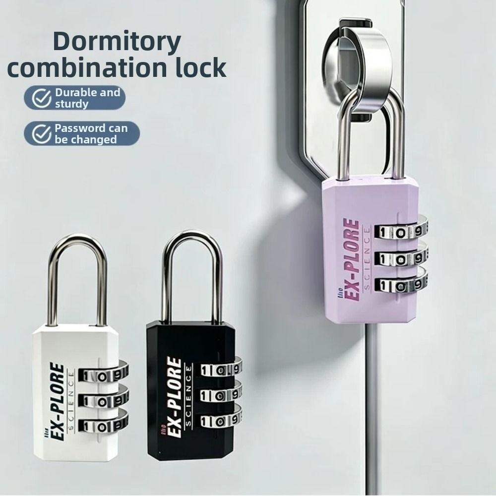 Compact Lightweight Code Lock Zinc Zinc Zinc Alloy Body Padlock Portable Password Lock Toolbox