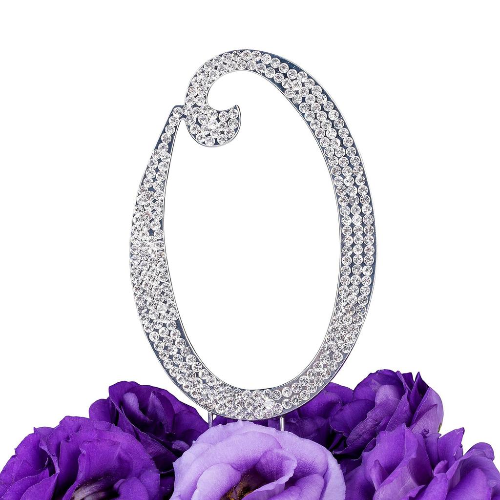 Number 3 Rhinestones Silver 3" Crystal Cake Topper Birthday Cake Topper Boy or Girl Birthday Anniversary Party Decoration Supply