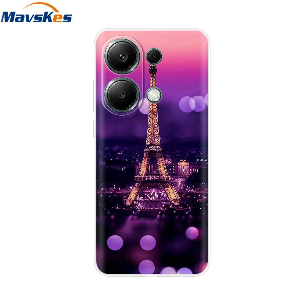 For Poco M6 Pro Case For Xiaomi Poco M6 Pro 4G Cover Fundas Coque Camera Protector Soft Silicone Phone Back Case For Poco M6 Pro