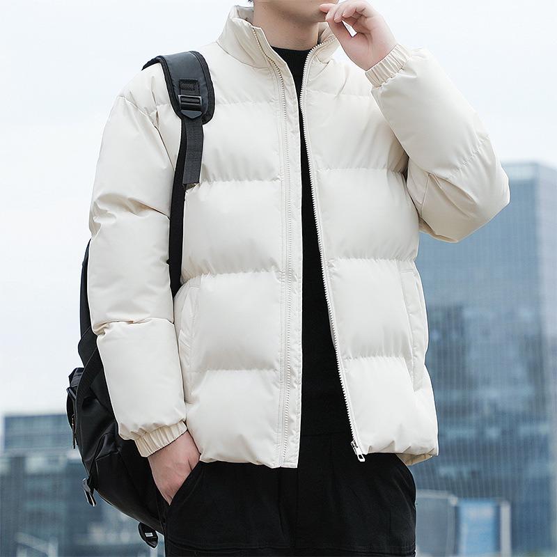 Padded-on Men's Autumn and Winter New Products, Street Tide Brand Solid Color Bread Clothes, Simple Thickened Padded Jacket, Warm Jacket