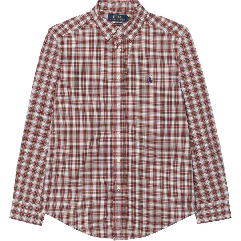 Polo Ralph Lauren Shirt Ss25 Plaid Single-Breasted Long Sleeve Kids Shirts Multicolor 323918249-014