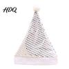 Comfortable Holiday Hat Sequined Santa for Adults Sparkling Christmas Hat Festive Party Adult Costume with Pompom New Year Celebrations Shiny