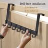 Storage Porch Storage Hooks Over The Door Free Punching Hanger Aluminum Row Hook  Coat
