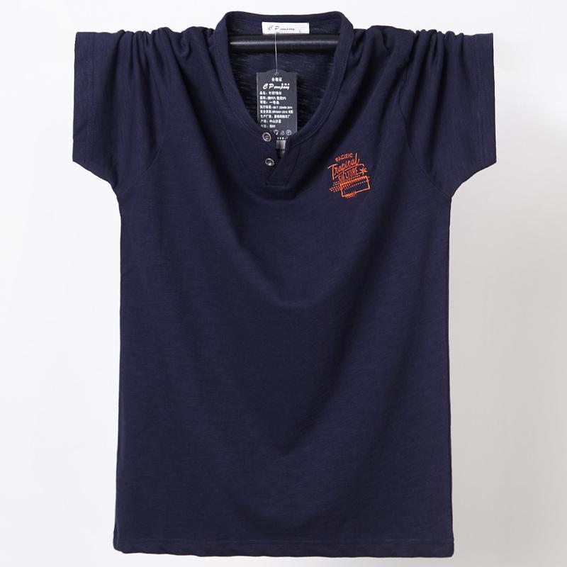 Men's Plus Size Korean Style Bamboo Knit Short Sleeve T-shirt