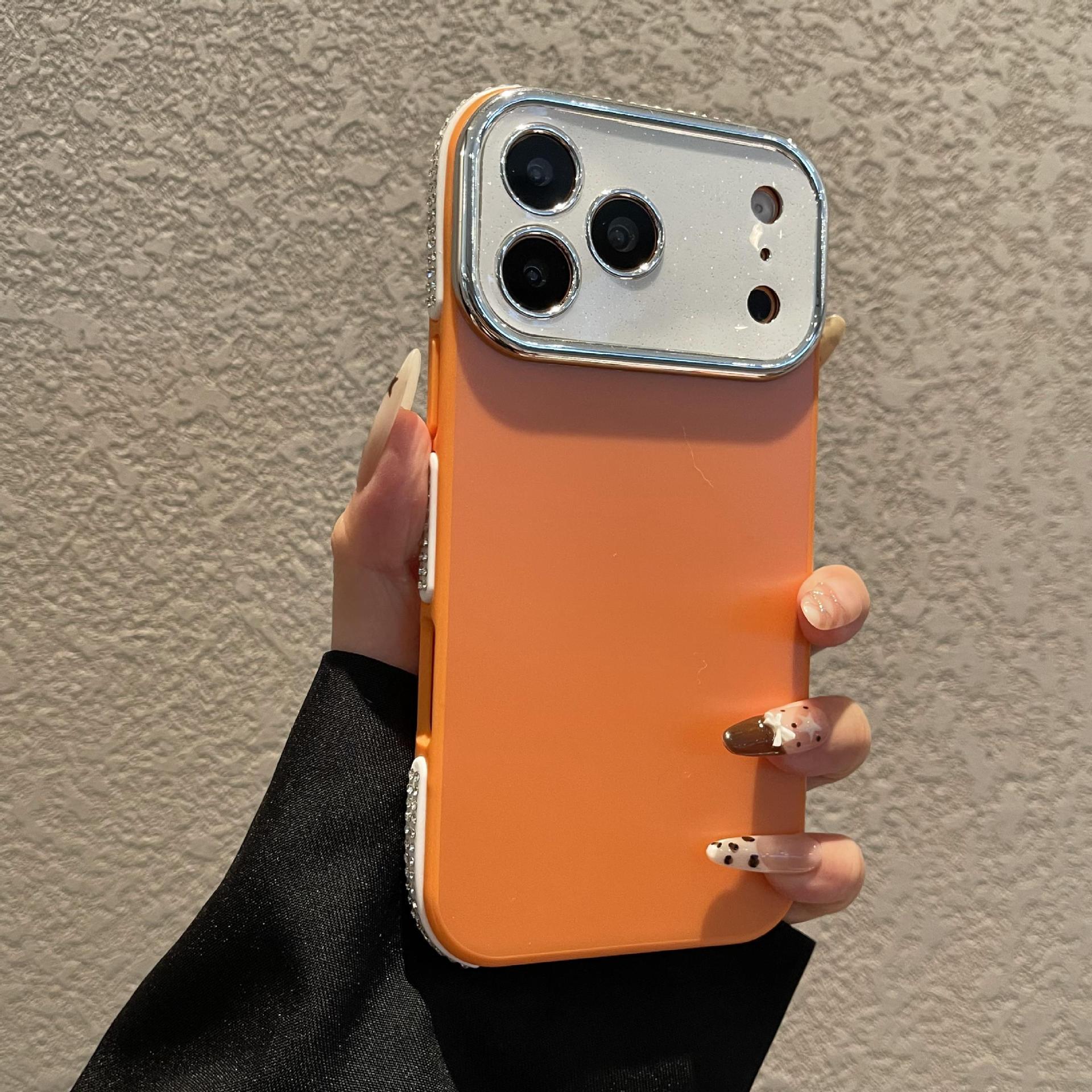 

Rhinestone Edge Case for iPhone 16/17 Pro Max with Large Window 13 Pro