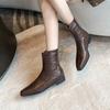 Fashion New Pointed-Toe Sexy Square Heel Casual Work Boots Winter Large Size Comfortable Non-Slip Elegant Horse Boots For Women