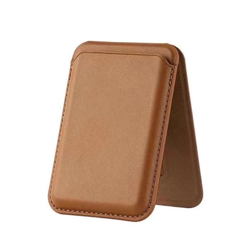 Strong Magnetic Leather Wallet With Hide Stand Case For Magsafe For iPhone 15PM 14 13 Pro Max Mag Safe Card Holder Pocket Cover