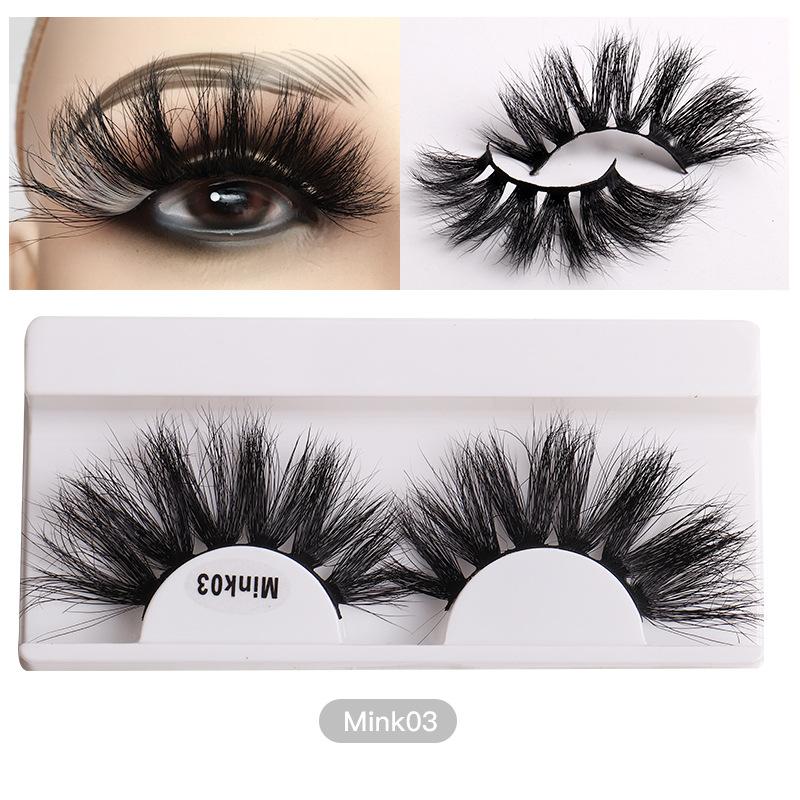 8D Colored Mink Hair False Eyelashes Natural Docile Thick Eyelashes