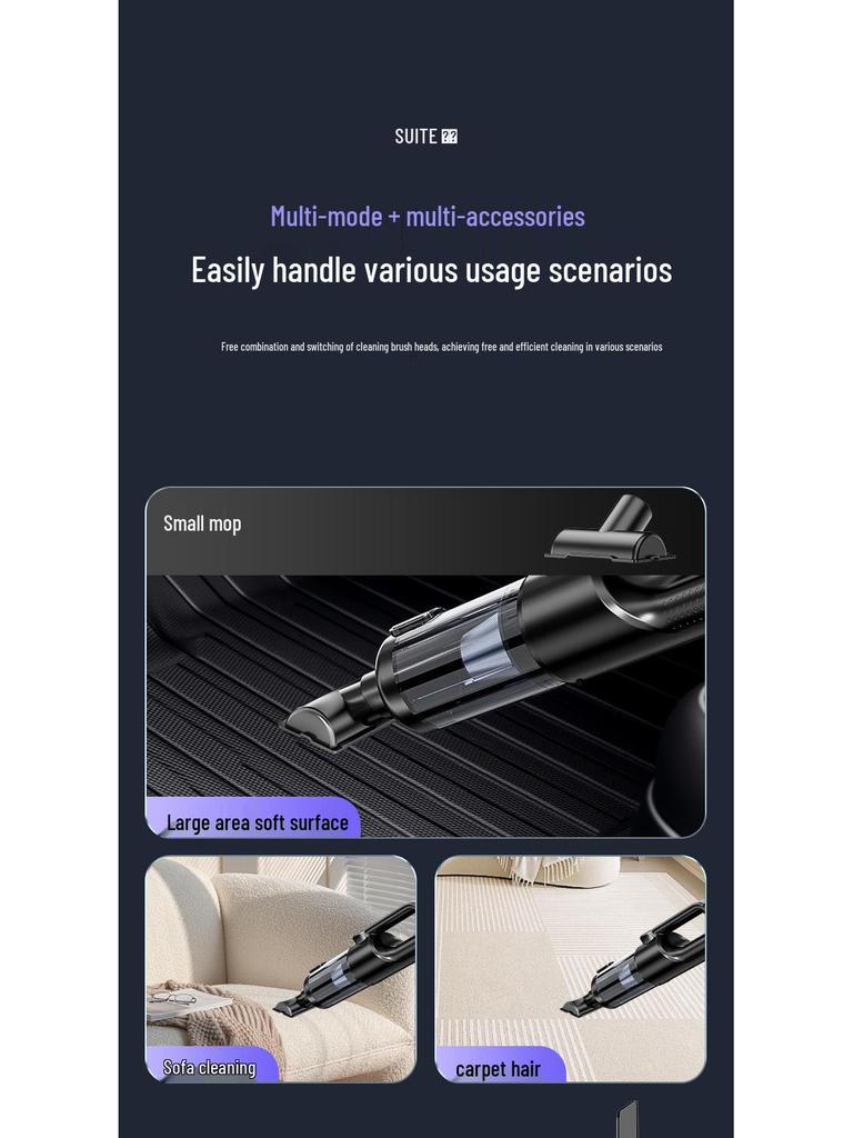 Powerful Cordless Handheld Vacuum Cleaner - 17000Pa High Suction Portable for Home Use