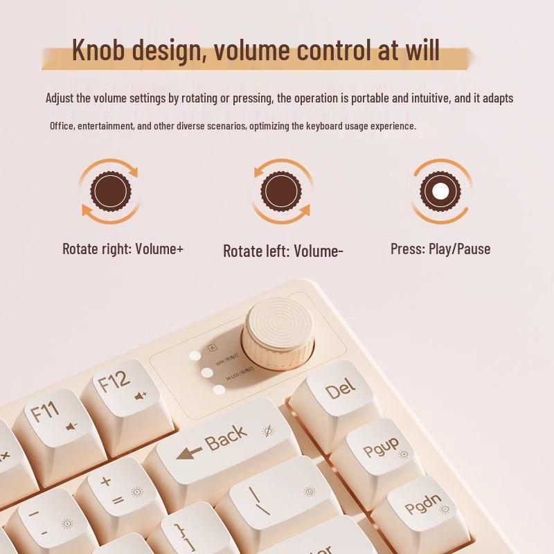 Kabellose, ultra-leise mechanische Gaming-Tastatur für Mädchen – Ideal für Büro & Laptop-Tippen