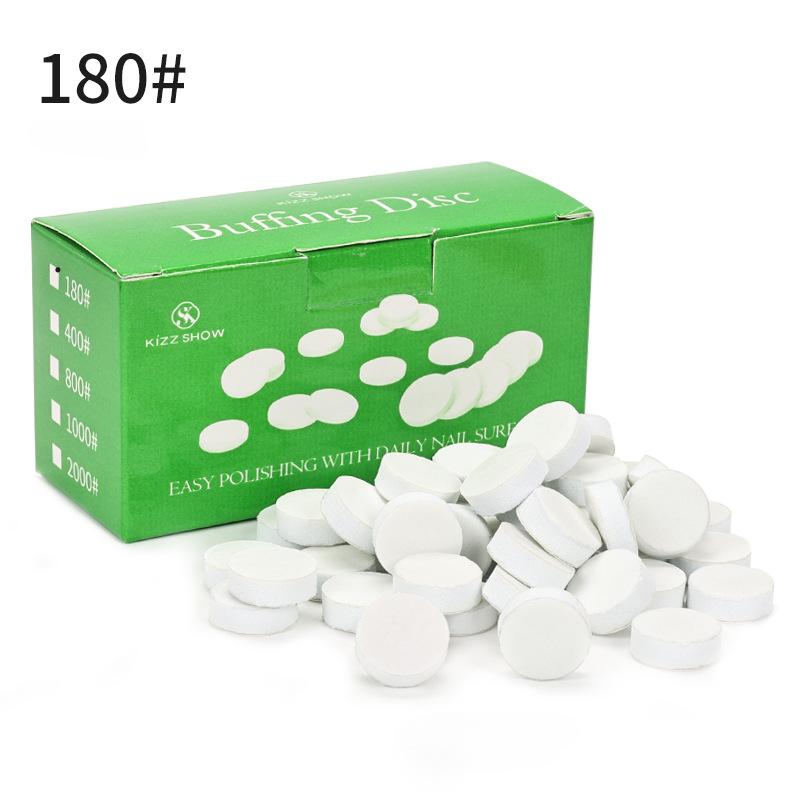 

50 шт. полировальных дисков для ногтей 15 мм, полировальные наждачки для быстрой полировки ногтей, аксессуары для маникюрного инструмента 180#
