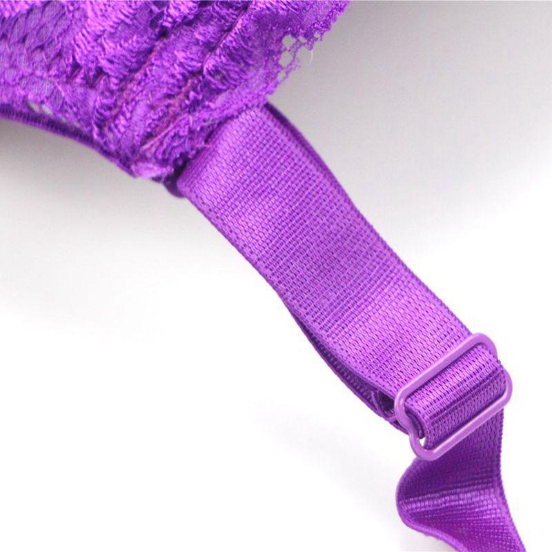 Biustonosze z miseczkami BCDE seksowny koronkowy masaż damski biustonosz Push-Up kwiatowy bielizna damska fiszbiny bielizna damska