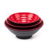 Ring Striped Pattern Ramen Bowl Red and Black Soup Bowl Rice Bowl Fruit Salad Bowl  Commercial