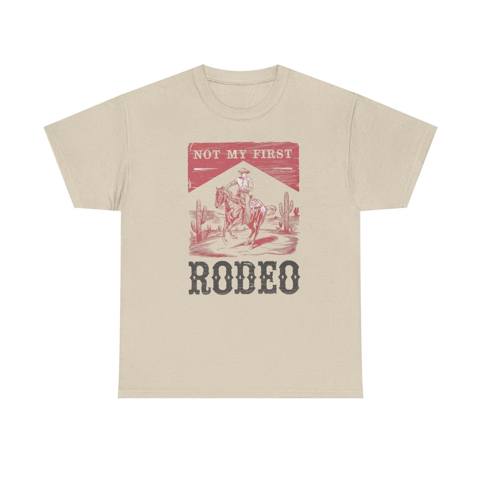 Not My First Rodeo Unisex Heavy Cotton Tee, Funny Cowboy Shirt, Western [...] S