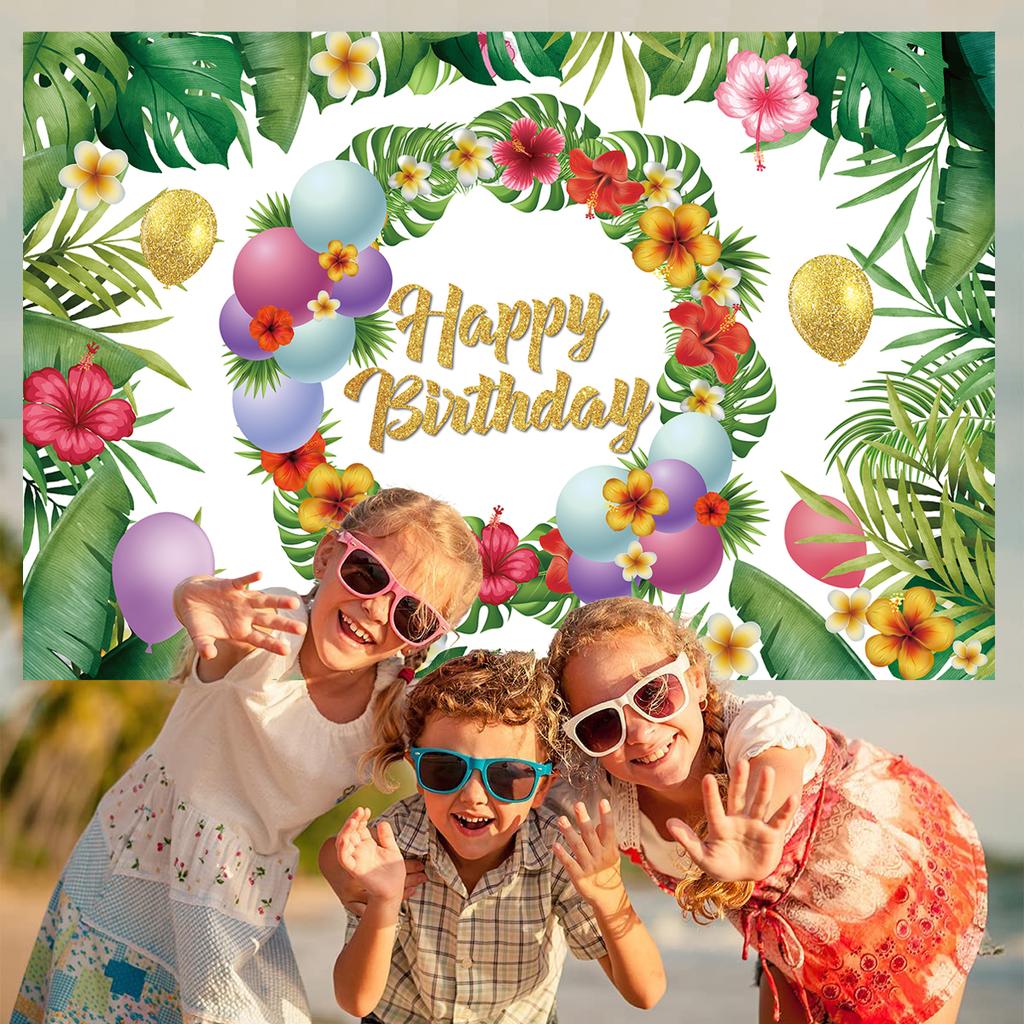 Hawaii Tropical Photography Backdrop Seaside Flamingo Baby Birthday Weeding Decor Photographic Backgrounds