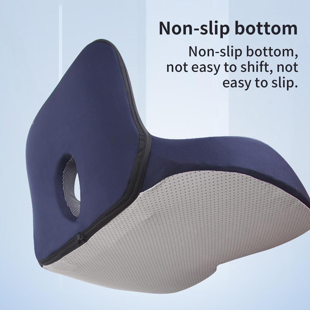 Car Seat Cushion Lumbar Support Pillow For Desk Chair Non-Slip Ergonomic Lumbar Support Pillow Relief Foam Carseat Pad For Hips