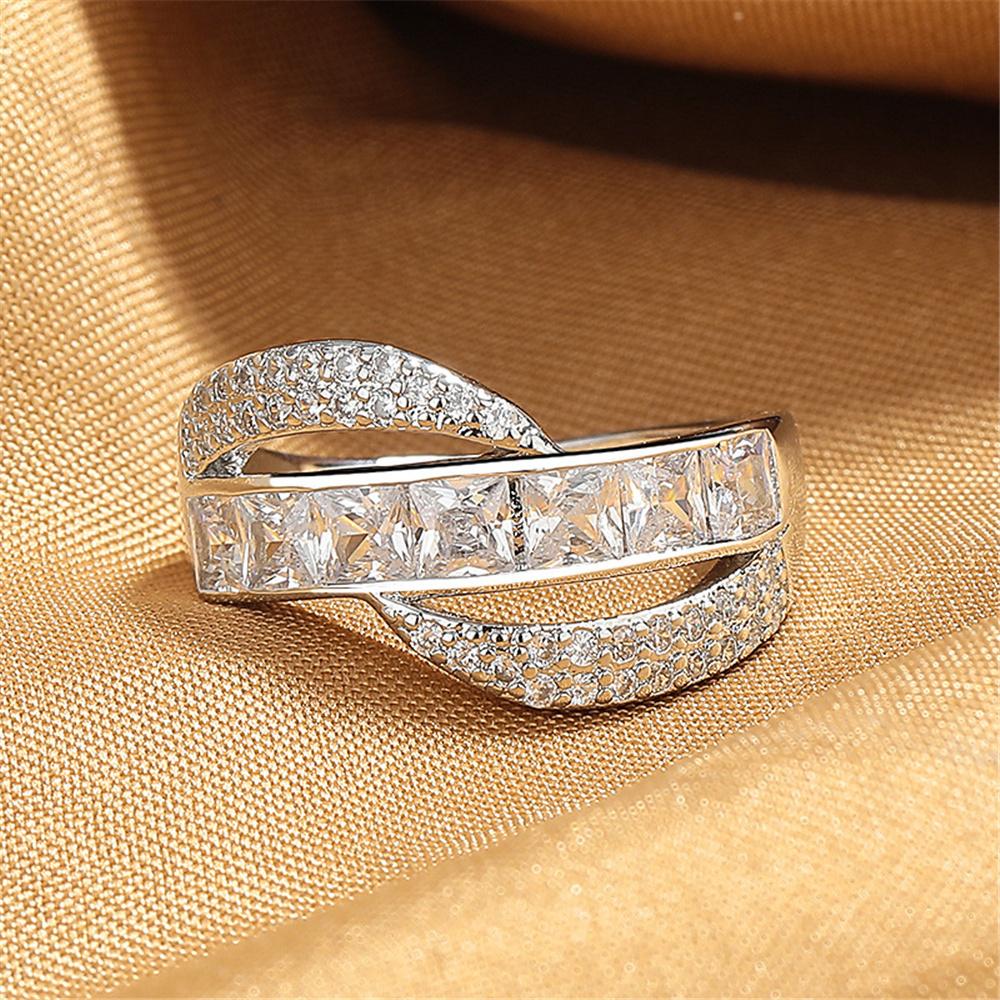 Милые женские серебряные обручальные кольца с белыми цирконами, кольца-обручалки, открытые, регулируемые, помолвочные, для женщин resizable