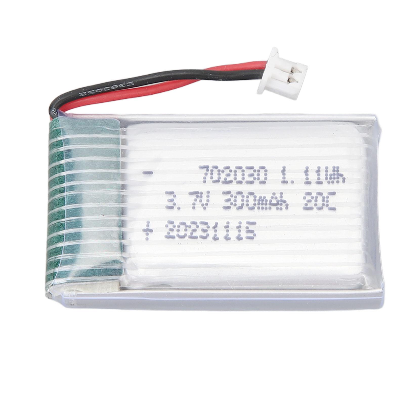 

3.7V 300mAh 20C Lithium Battery For RC Drone Helicopter Airplane Accessories 702030 Battery With PH1.25 Straight Plug