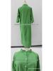 2026 Europäisches & Amerikanisches Frühling/Sommer Lockeres Casual Mittellanges Baumwoll-Leinen Hemdkleid für Damen