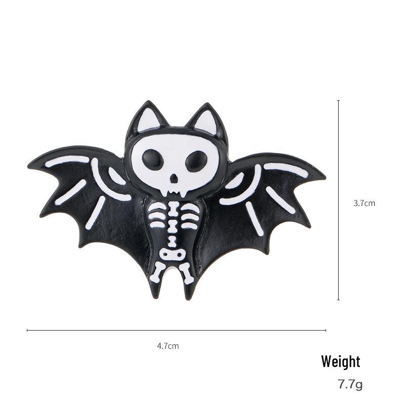 

Кенджи Мертвецки Милый Хэллоуин Черно-Белый Дрип Масло Новинка Брошь