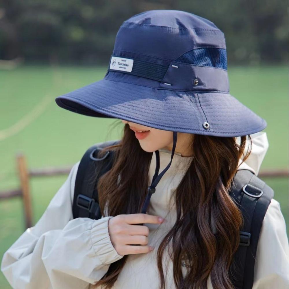 

Spring Summer Korean Fashion Outdoor Fisherman Hat - Casual Sun Protection Pot Hat, for Camping Hiking Mountaineering темно-синий