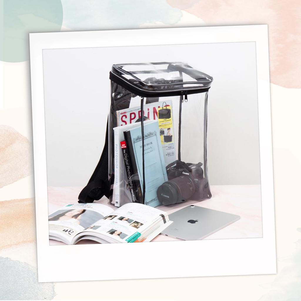 Astro Clear Bag, Box Backpack, Square Backpack, Large Capacity PVC Transparent Bag, See-Through Design with Adjustable Shoulder Strap, Shoulder Bag,