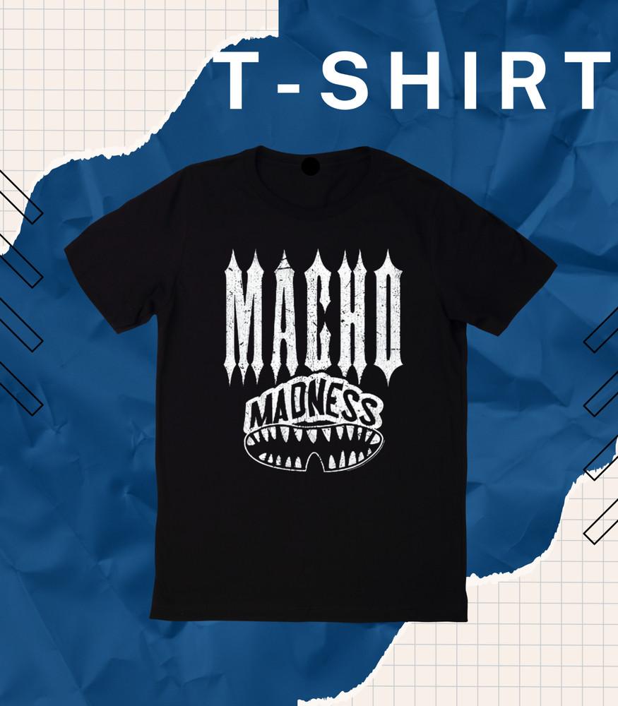 

Macho Man Madness Teeth Men s T Shirt Randy Savage Wrestler WWE Champion EB. L