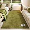 Carpet for Bedroom Non-slip Soft Dirt-resistant Bedside Floor Mat Green Lamb Pattern Rug Long Size Room Layout Decoration Mats