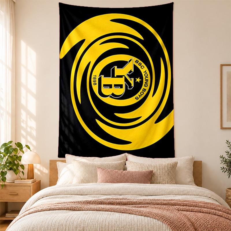 Tapestry BSC Young Boys wysokiej jakości do dekoracji ścian salonu, sypialni, akademika, idealne jako dekoracja ścienna do sypialni lub prezent świąteczny