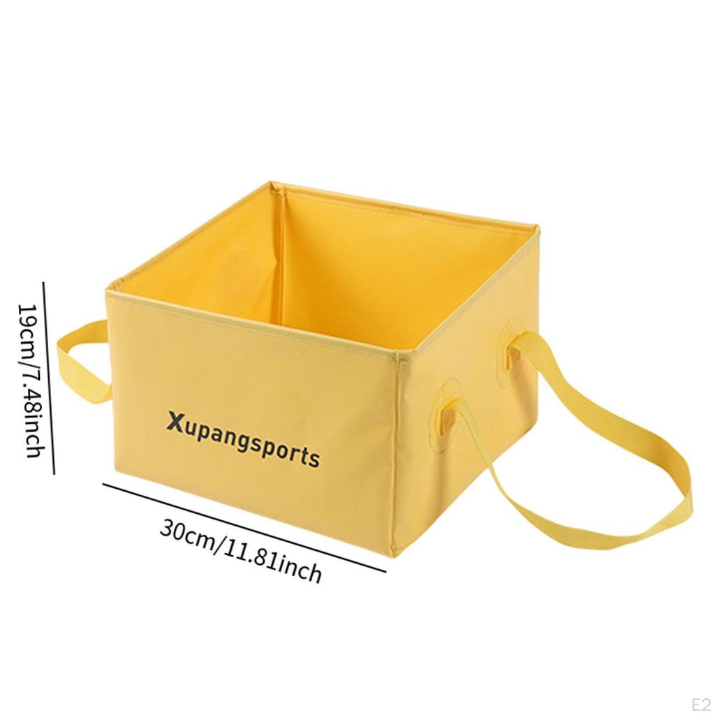 Collapsible Water Bucket for Outdoor Use with Handles and Foot Basin
