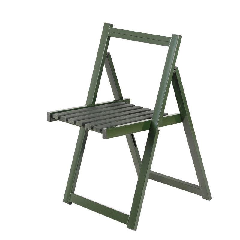 Folding Chair with Backrest: Wooden Slats, Steel Frame for Camping, Training, Meetings, Disaster Relief, and Outdoor Leisure