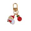 Festive Christmas Keychain: Metal Tree, Snowman & Santa Bag Charm – Stylish Small Gift