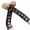 Metal Rivet Fingerless Gloves Buckle Punk Style Sleeves New Street Dance Sleeves  Stage Performance