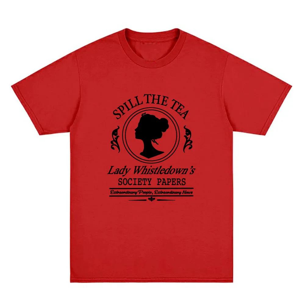 Sudaderas Lady Whistledown T-shirt TV Series Graphic Printing Tee-shirt Ropa De Mujer Unisex Streetwear Women Clothing Cotton