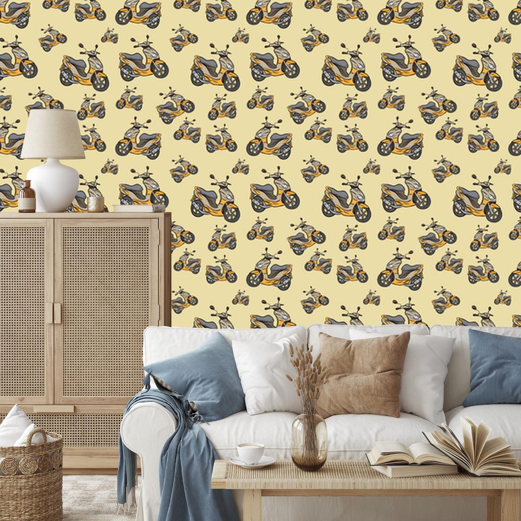 Modern scooter wallpaper for living room and bedroom 50x1000