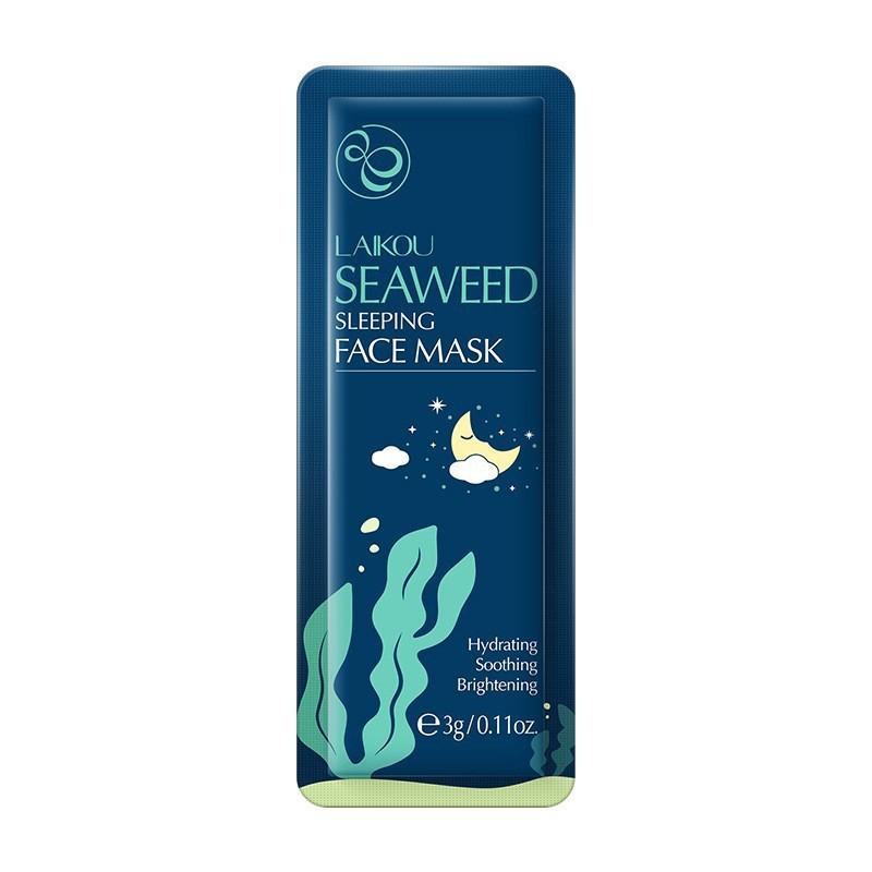 

LAIKOU Ночная увлажняющая маска для сна для лица, не требующая смывания, увлажняющая маска для лица 3g seaweed sleep mask
