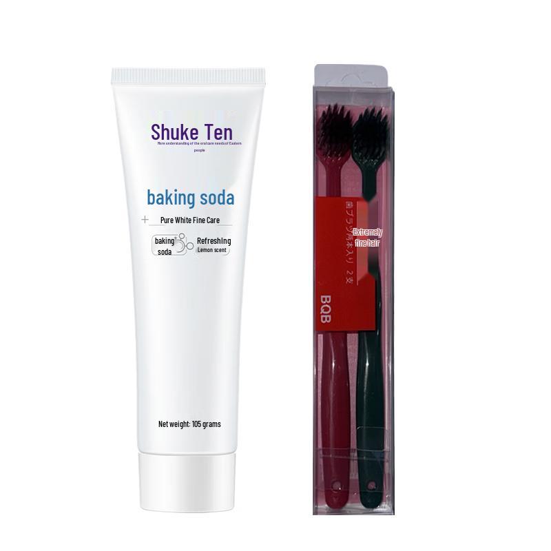 Shuke Baking Soda Whitening Toothpaste with Toothbrushes